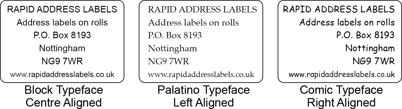 Printed Address Labels - 75 x 25mm White, Self Adhesive Labels - Rapid