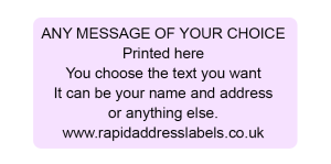 50 x 25mm (2 x 1 inch) Lilac Personalised Printed/Address Labels - Roll of 500 labels