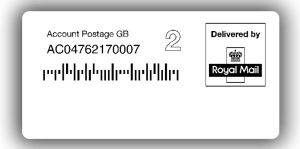 Royal Mail 2nd Class Barcode, PPI Labels, 76 x 38mm - Roll of 500